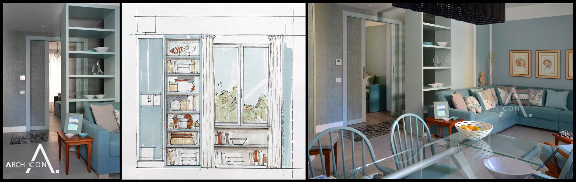 Vintage & verde acqua progetto Arch. Anna Spagnolo