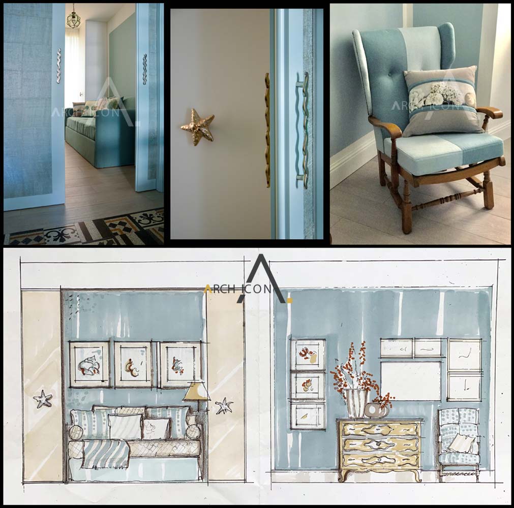 Vintage & verde acqua progetto Arch. Anna Spagnolo