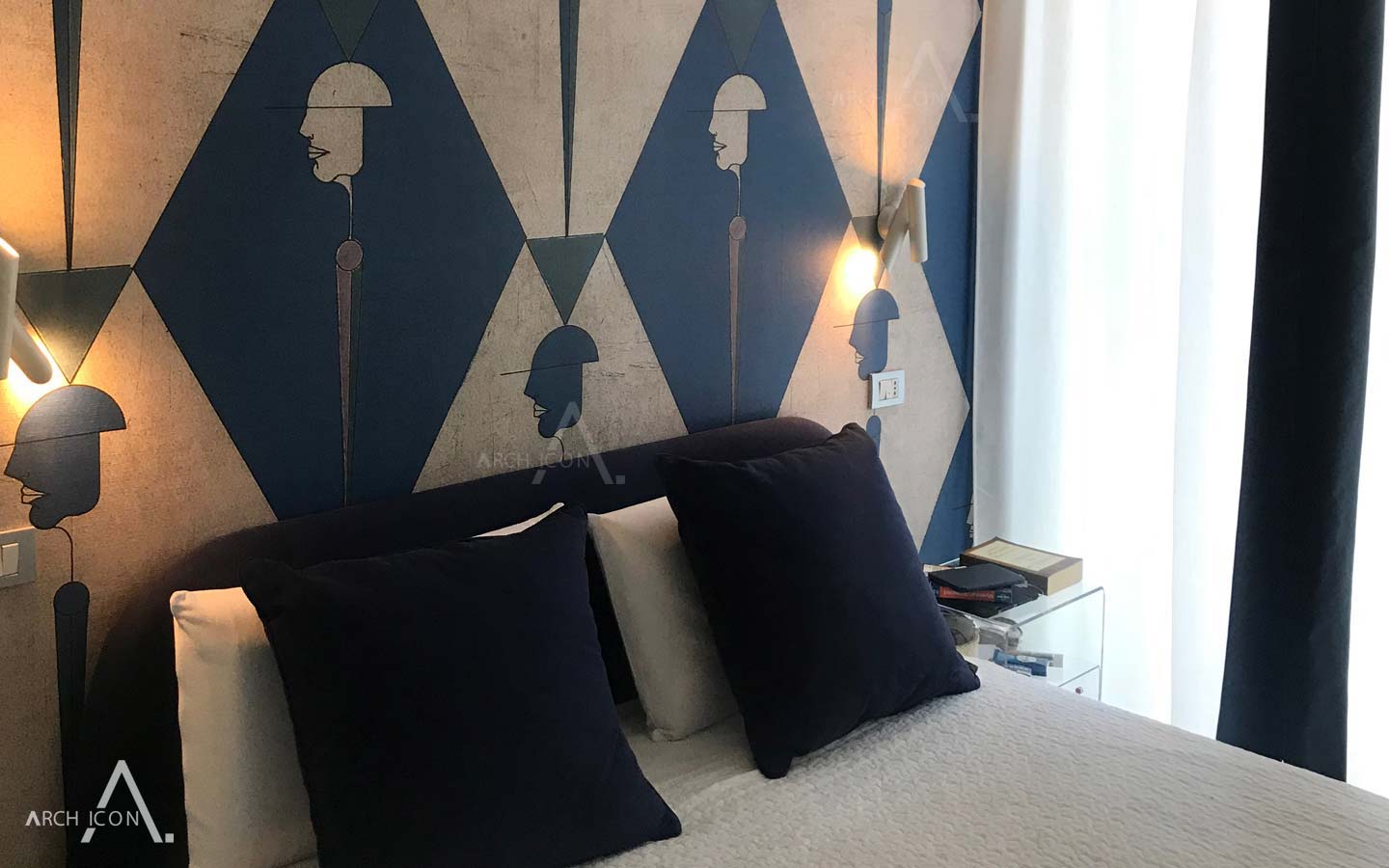 interior design - bianco e verde inglese -archicona-studio architetti Novara