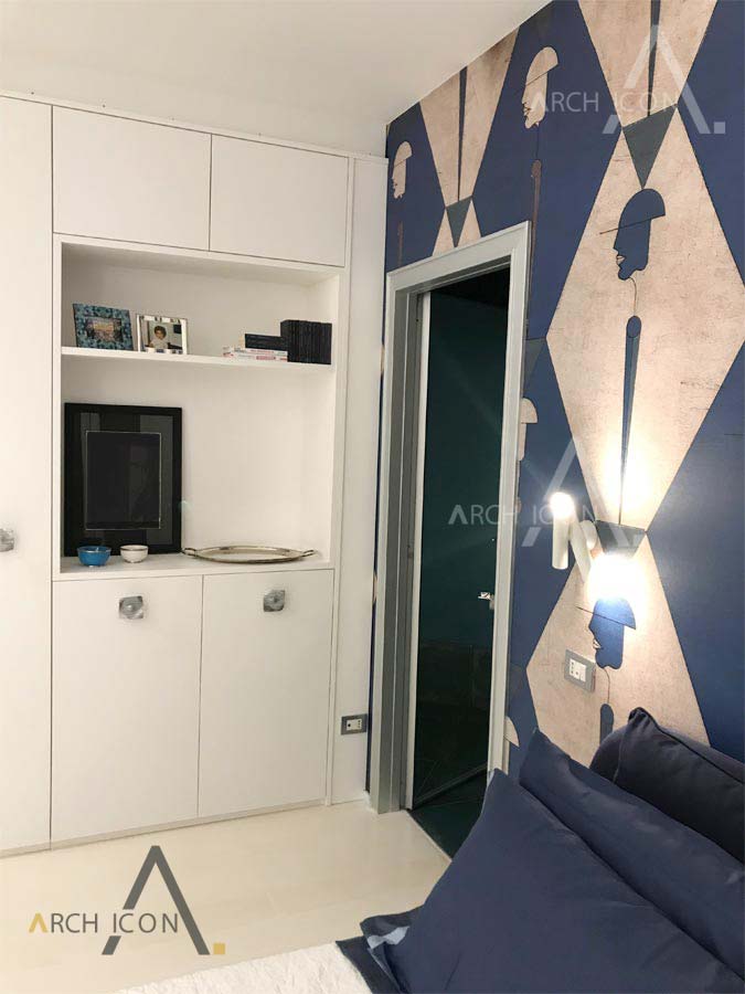 interior design - bianco e verde inglese -archicona-studio architetti Novara