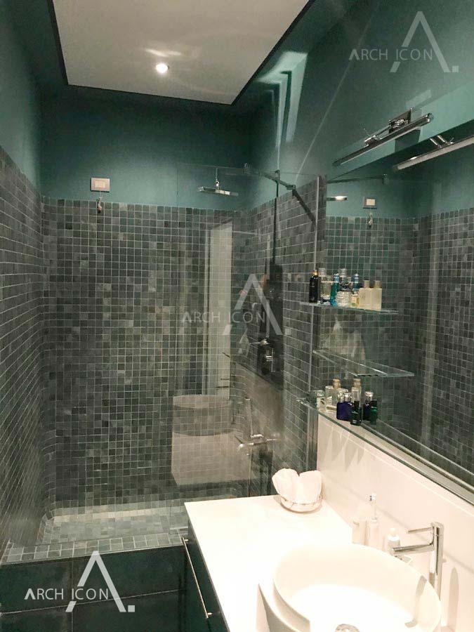 interior design - bianco e verde inglese -archicona-studio architetti Novara